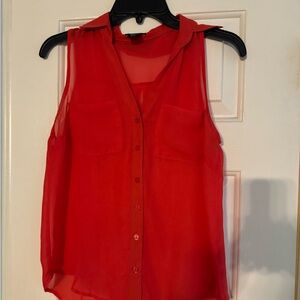 Wet Seal Coral Button Down Top XS